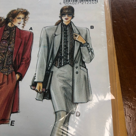 Avantgarde Womens Jacket and Shorts Set Sewing Pattern Vintage 1980s Fashion - Picture 4 of 8